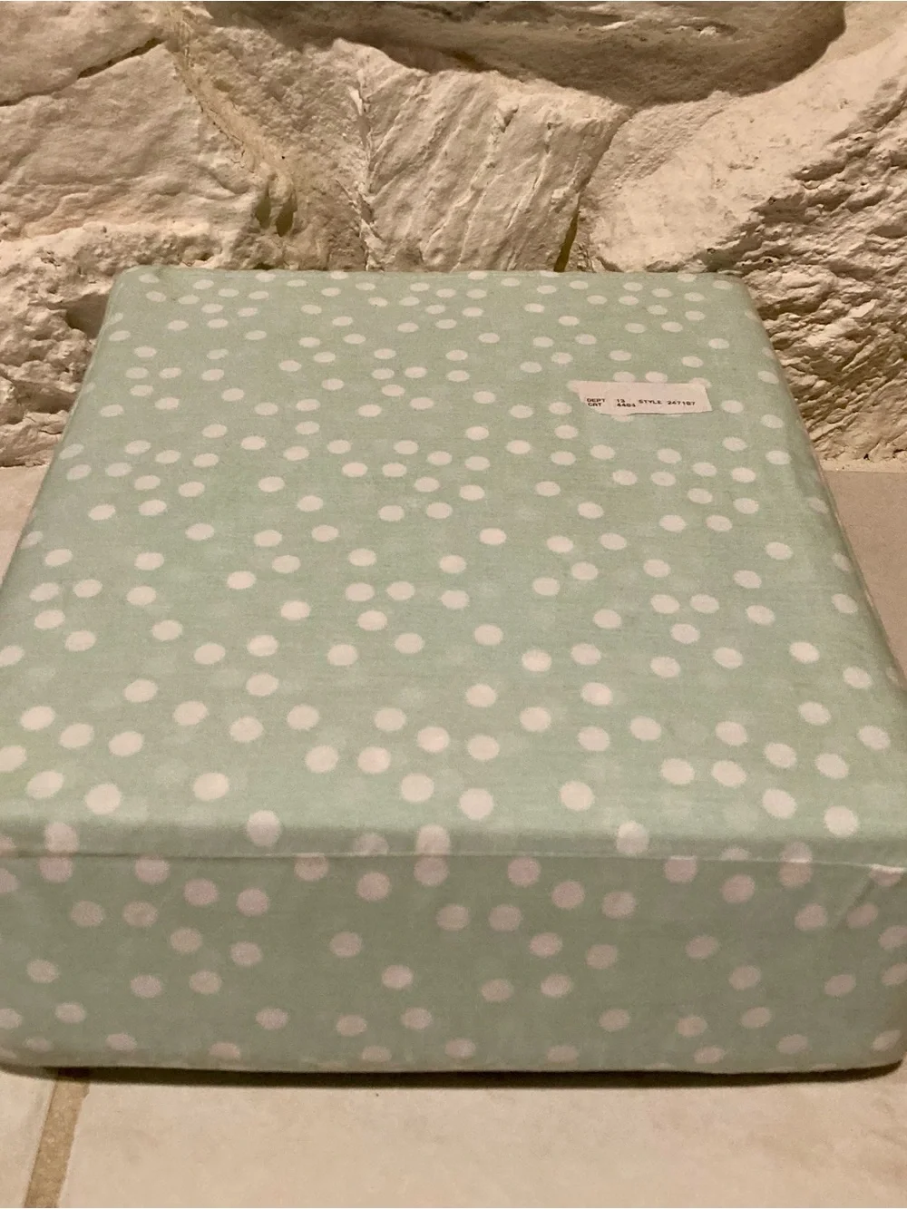 NWOT Kate Spade NY Queen sized sheet set in pale blue with white dots
